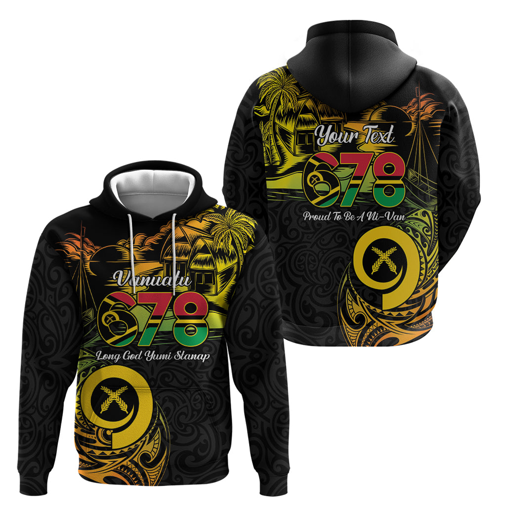 Personalised Vanuatu 678 Zip Hoodie Proud To Be A Ni-Van LT14 - Polynesian Pride