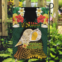 Vanuatu Triton's Trumpet Garden Flag Tropical Flowers Vanuatuan Map