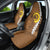Vanuatu Coconut Crab Car Seat Cover Ni-Van Tropical Leaves With Sand Drawing Art