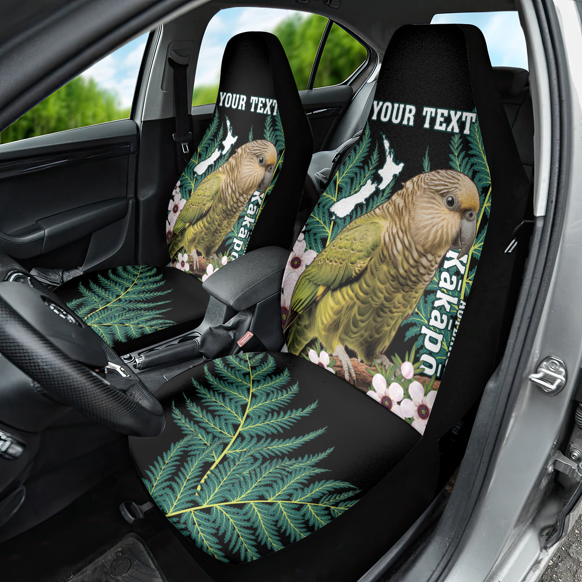 Personalised New Zealand Kakapo Car Seat Cover Aotearoa Fern With Manuka