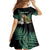 Personalised New Zealand Kakapo Family Matching Short Sleeve Bodycon Dress and Hawaiian Shirt Aotearoa Fern With Manuka