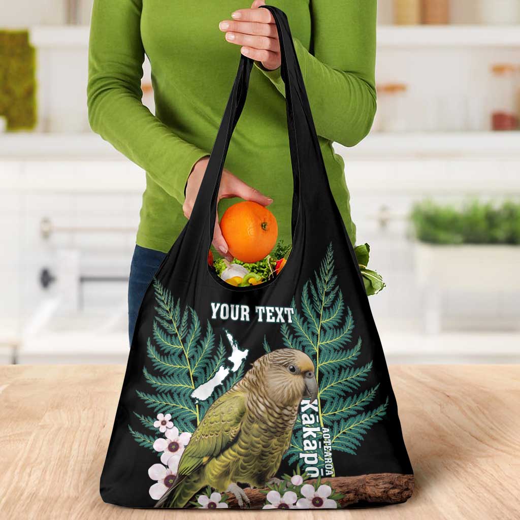Personalised New Zealand Kakapo Grocery Bag Aotearoa Fern With Manuka