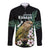 Personalised New Zealand Kakapo Long Sleeve Button Shirt Aotearoa Fern With Manuka