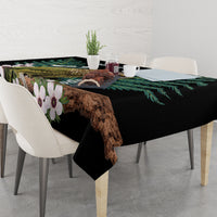 Personalised New Zealand Kakapo Tablecloth Aotearoa Fern With Manuka