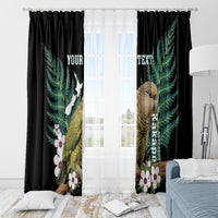 Personalised New Zealand Kakapo Window Curtain Aotearoa Fern With Manuka LT14 - Polynesian Pride