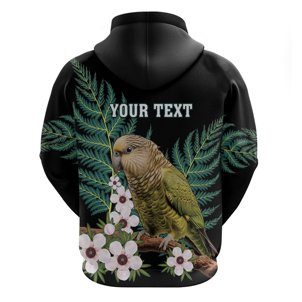 Personalised New Zealand Kakapo Zip Hoodie Aotearoa Fern With Manuka LT14 - Polynesian Pride