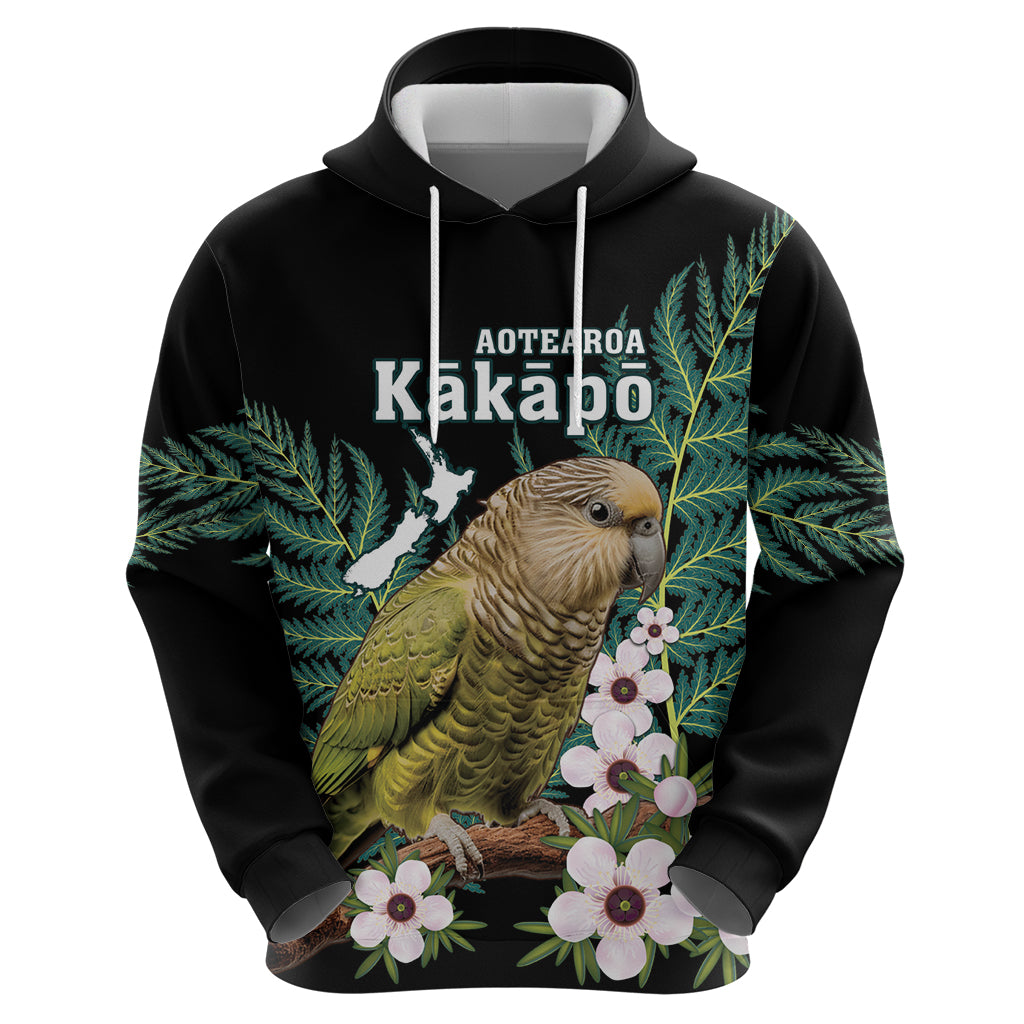 Personalised New Zealand Kakapo Zip Hoodie Aotearoa Fern With Manuka LT14 - Polynesian Pride