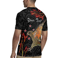 Personalised New Zealand Kea Rugby Jersey Nestor Notabilis With Harakeke Maori Pattern