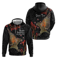 Personalised New Zealand Kea Zip Hoodie Nestor Notabilis With Harakeke Maori Pattern LT14 - Polynesian Pride