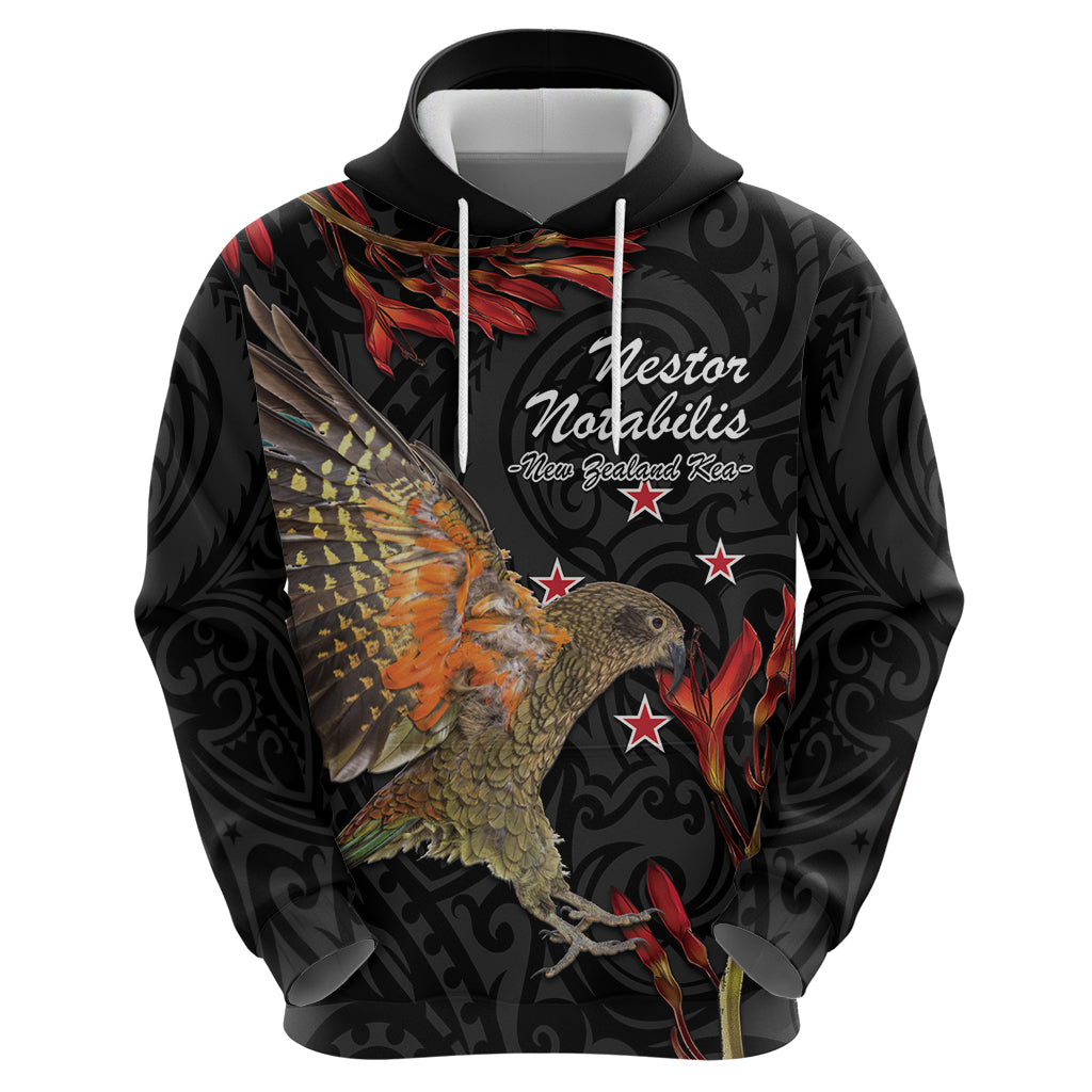 Personalised New Zealand Kea Zip Hoodie Nestor Notabilis With Harakeke Maori Pattern LT14 - Polynesian Pride