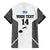 Custom Fiji Tapa Rugby Family Matching Summer Maxi Dress and Hawaiian Shirt Flying Fijian Black And White Version