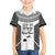 Custom Fiji Tapa Rugby Family Matching Summer Maxi Dress and Hawaiian Shirt Flying Fijian Black And White Version