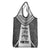 Custom Fiji Tapa Rugby Grocery Bag Flying Fijian Black And White Version