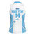 Custom Fiji Tapa Rugby Women Sleeveless Polo Shirt Flying Fijian Blue And White Version