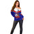 American Samoa Football Off Shoulder Sweater Polynesian Sporty Style LT14 - Polynesian Pride