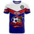 Custom American Samoa Football T Shirt Polynesian Sporty Style LT14 Blue - Polynesian Pride