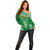 Cook Islands Football Off Shoulder Sweater Go Kuki Airani Polynesian Sporty Style LT14 - Polynesian Pride