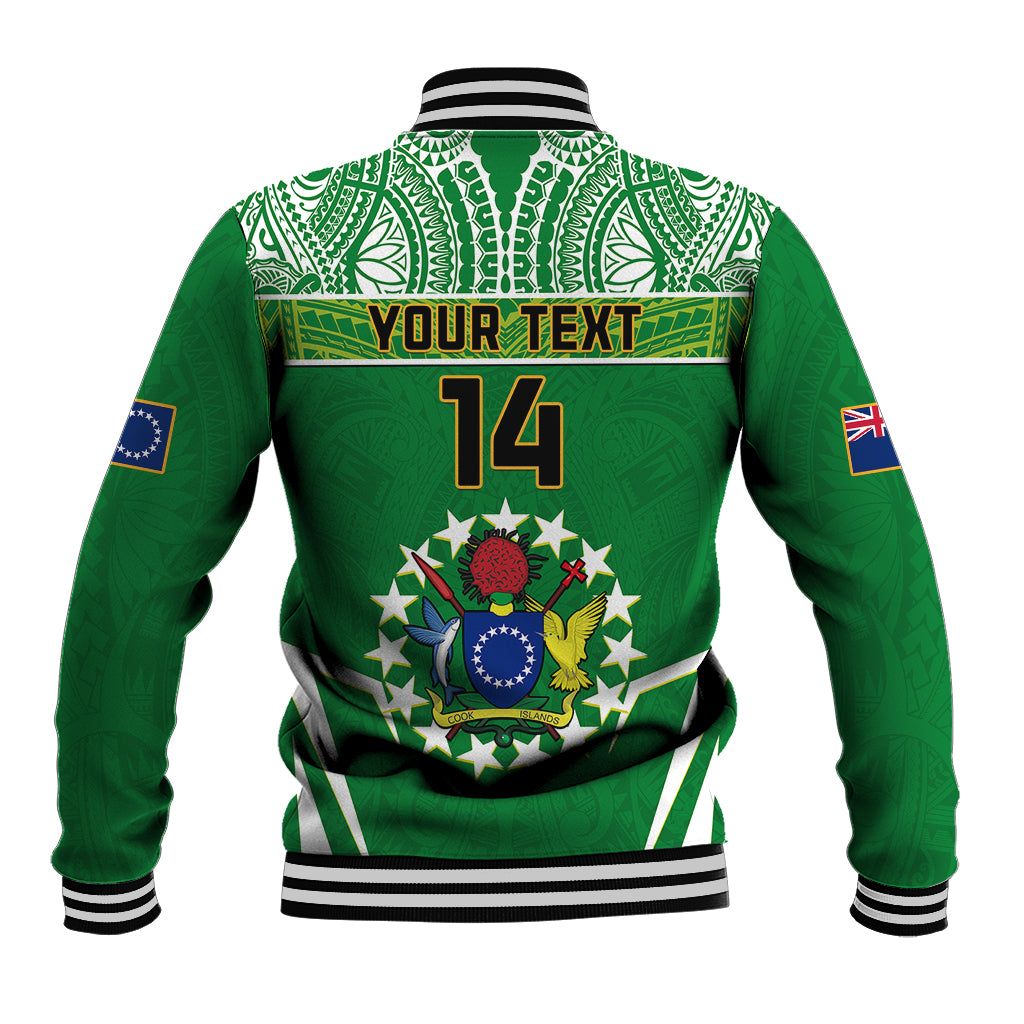 Personalised Cook Islands Football Baseball Jacket Go Kuki Airani Polynesian Sporty Style LT14 - Polynesian Pride