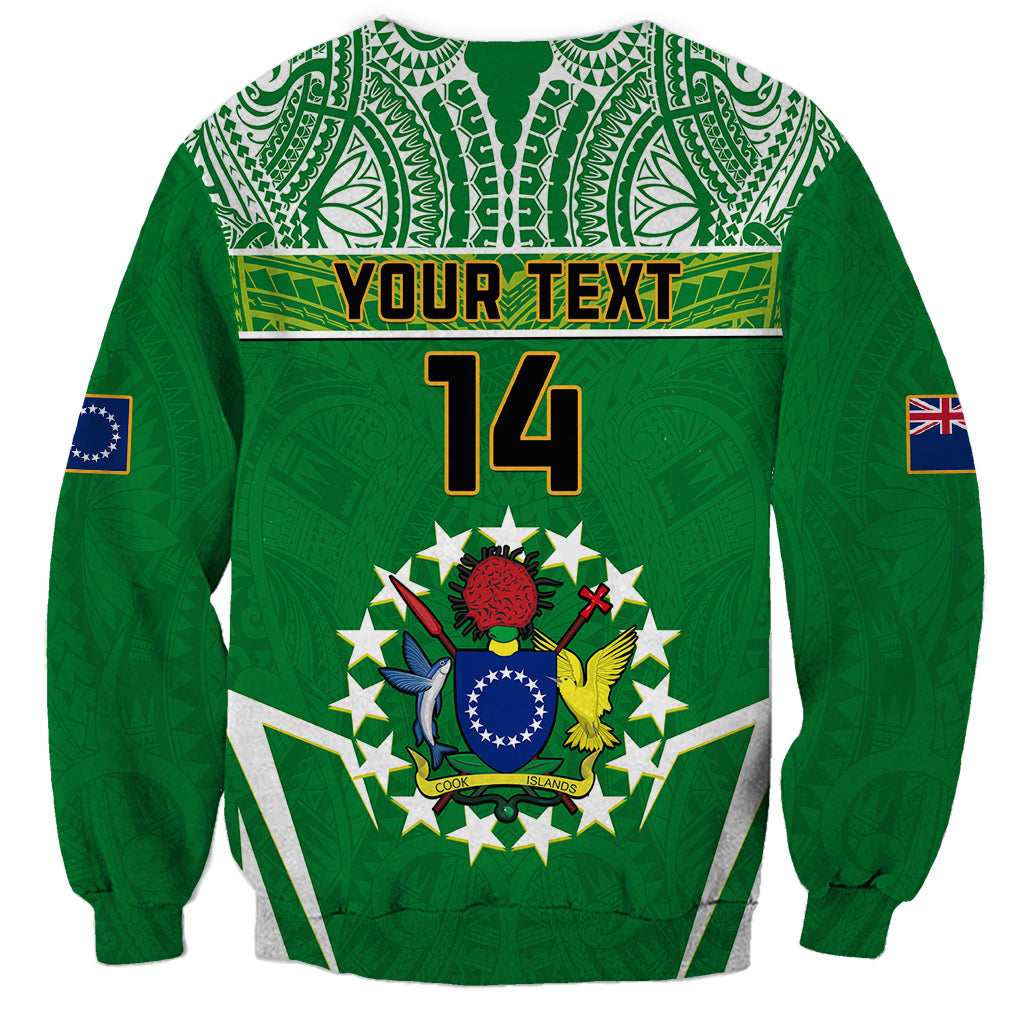 Personalised Cook Islands Football Sweatshirt Go Kuki Airani Polynesian Sporty Style LT14 - Polynesian Pride