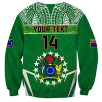 Personalised Cook Islands Football Sweatshirt Go Kuki Airani Polynesian Sporty Style LT14 - Polynesian Pride