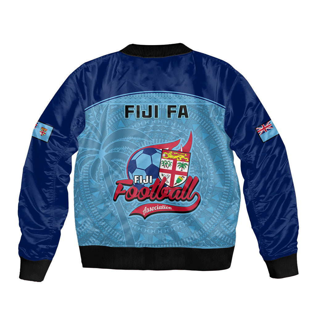Fiji Football Bomber Jacket Fijian Tapa Pattern Sporty Style LT14 - Polynesian Pride
