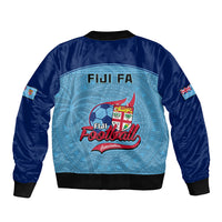 Fiji Football Bomber Jacket Fijian Tapa Pattern Sporty Style LT14 - Polynesian Pride
