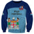 Fiji Football Sweatshirt Fijian Tapa Pattern Sporty Style LT14 Unisex Blue - Polynesian Pride