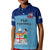 Personalised Fiji Football Kid Polo Shirt Fijian Tapa Pattern Sporty Style LT14 Kid Blue - Polynesian Pride