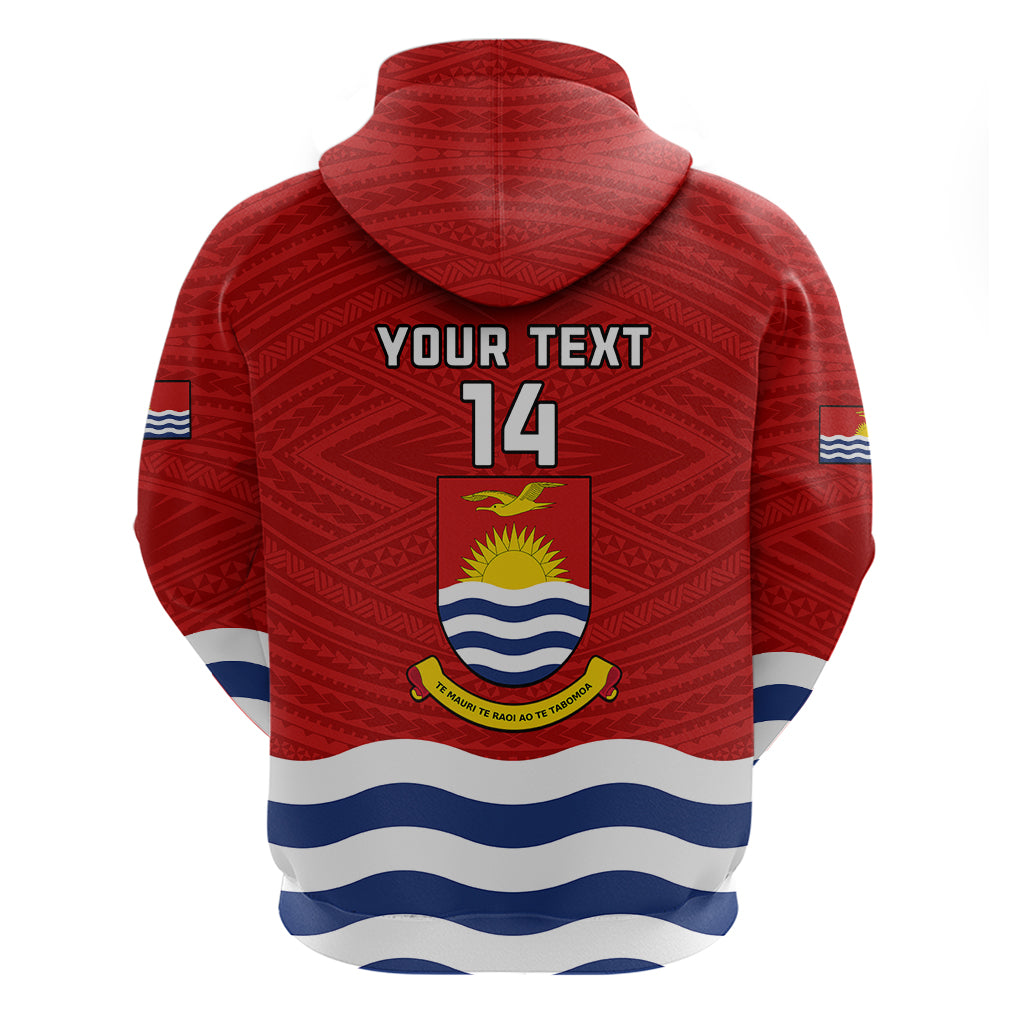 Custom Kiribati Football Hoodie Polynesian Pattern Mix Kiribatian Flag LT14 - Polynesian Pride