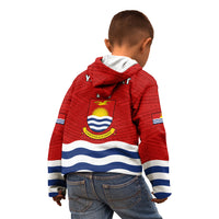 Personalised Kiribati Football Kid Hoodie Polynesian Pattern Mix Kiribatian Flag LT14 - Polynesian Pride