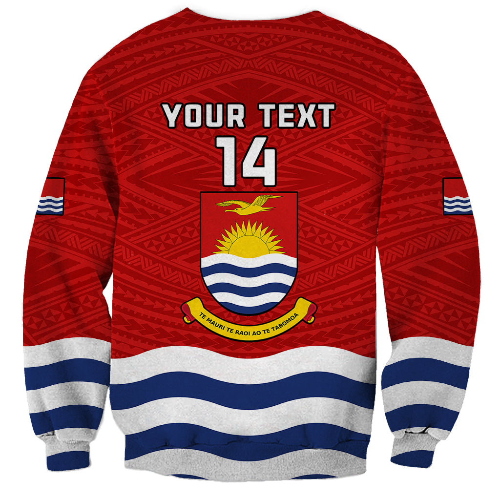 Personalised Kiribati Football Sweatshirt Polynesian Pattern Mix Kiribatian Flag LT14 - Polynesian Pride