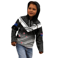 Aotearoa Football Kid Hoodie Go New Zealand Maori Fern Pattern LT14 - Polynesian Pride