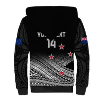 Personalised Aotearoa Football Sherpa Hoodie Go New Zealand Maori Fern Pattern LT14 - Polynesian Pride