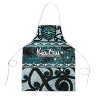 Kia Ora New Zealand Apron Aotearoa Proud Maori Paua Shell Silver Fern - Polynesian Pride