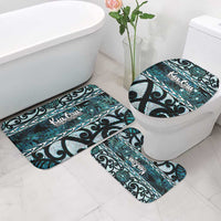 Kia Ora New Zealand Bathroom Set Aotearoa Proud Maori Paua Shell Silver Fern - Polynesian Pride