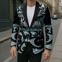 Kia Ora New Zealand Blazer Aotearoa Proud Maori Paua Shell Silver Fern - Polynesian Pride