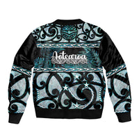 Kia Ora New Zealand Bomber Jacket Aotearoa Proud Maori Paua Shell Silver Fern LT14 - Polynesian Pride