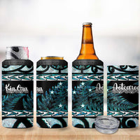 Kia Ora New Zealand 4 in 1 Can Cooler Tumbler Aotearoa Proud Maori Paua Shell Silver Fern - Polynesian Pride