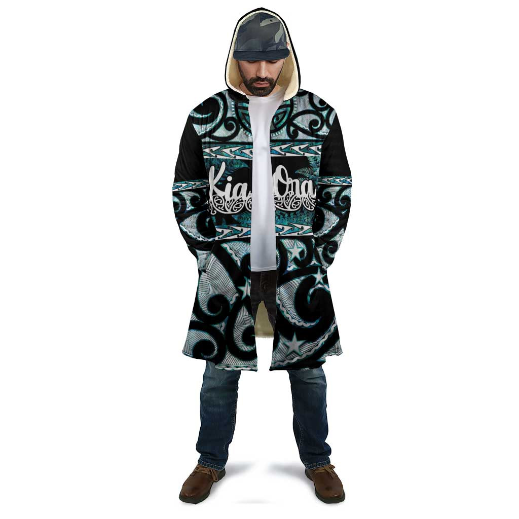 Kia Ora New Zealand Cloak Aotearoa Proud Maori Paua Shell Silver Fern - Polynesian Pride