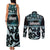 Kia Ora New Zealand Couples Matching Tank Maxi Dress and Long Sleeve Button Shirt Aotearoa Proud Maori Paua Shell Silver Fern - Polynesian Pride