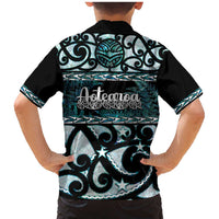 Kia Ora New Zealand Family Matching Mermaid Dress and Hawaiian Shirt Aotearoa Proud Maori Paua Shell Silver Fern - Polynesian Pride