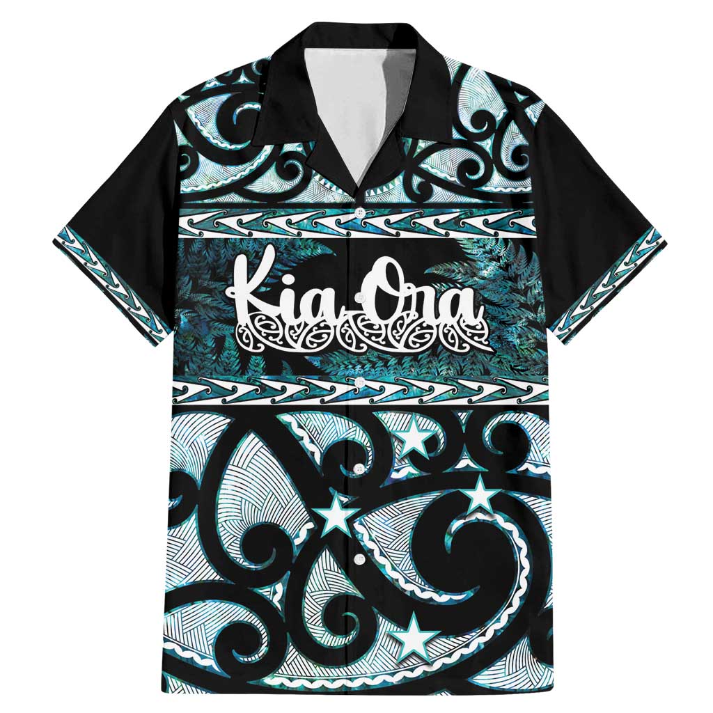 Kia Ora New Zealand Family Matching Mermaid Dress and Hawaiian Shirt Aotearoa Proud Maori Paua Shell Silver Fern - Polynesian Pride