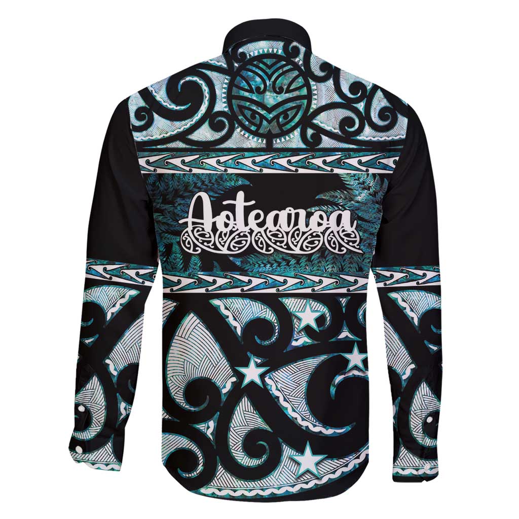 Kia Ora New Zealand Family Matching Short Sleeve Bodycon Dress and Hawaiian Shirt Aotearoa Proud Maori Paua Shell Silver Fern - Polynesian Pride