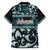 Kia Ora New Zealand Family Matching Summer Maxi Dress and Hawaiian Shirt Aotearoa Proud Maori Paua Shell Silver Fern - Polynesian Pride