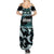 Kia Ora New Zealand Family Matching Summer Maxi Dress and Hawaiian Shirt Aotearoa Proud Maori Paua Shell Silver Fern - Polynesian Pride