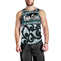 Kia Ora New Zealand Men Tank Top Aotearoa Proud Maori Paua Shell Silver Fern - Polynesian Pride
