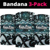 Kia Ora New Zealand Neck Gaiter Aotearoa Proud Maori Paua Shell Silver Fern - Polynesian Pride