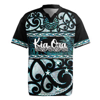 Kia Ora New Zealand Rugby Jersey Aotearoa Proud Maori Paua Shell Silver Fern - Polynesian Pride