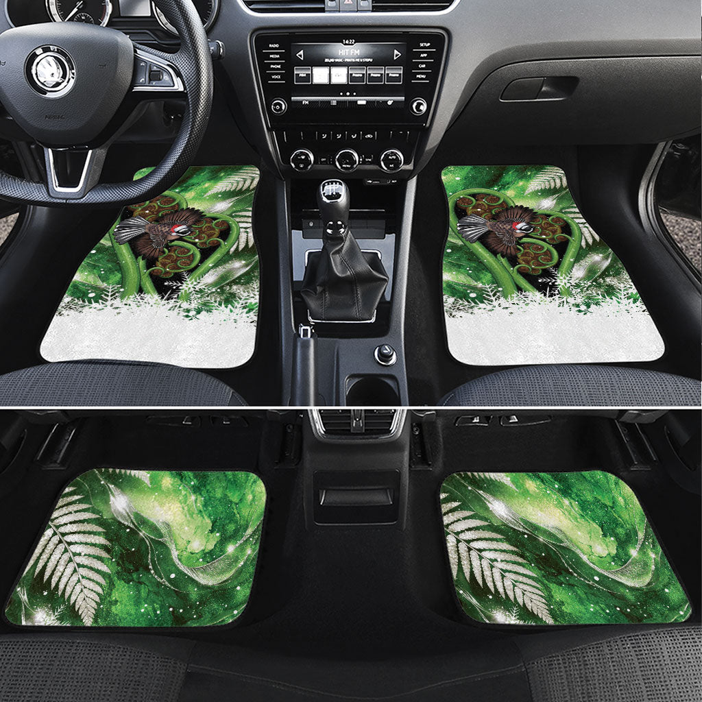 Piwakawaka New Zealand Christmas In July Car Mats NZ Aroha Koru Fern Marble Vibes