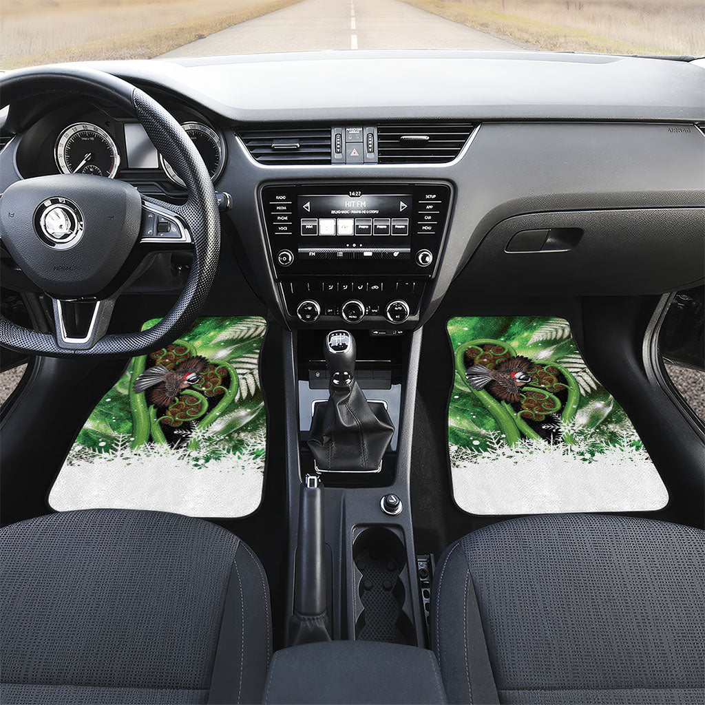 Piwakawaka New Zealand Christmas In July Car Mats NZ Aroha Koru Fern Marble Vibes